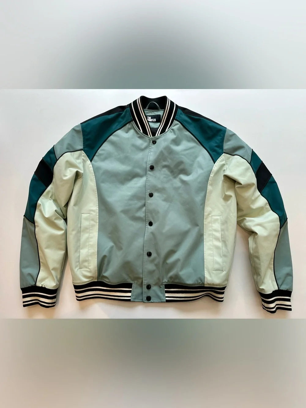 The Kooples Color Block Quilted Bomber Jacket Size L